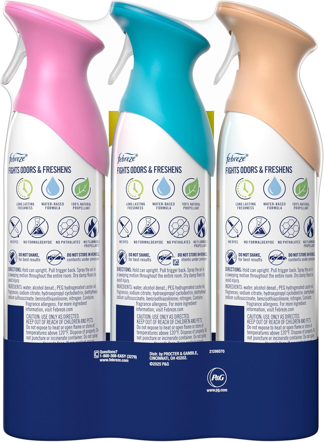 Febreze Air Mist Variety Pack – Long-Lasting Aromatherapy Spray for Yoga Room and Meditation Space, Soothe & Restore Scent