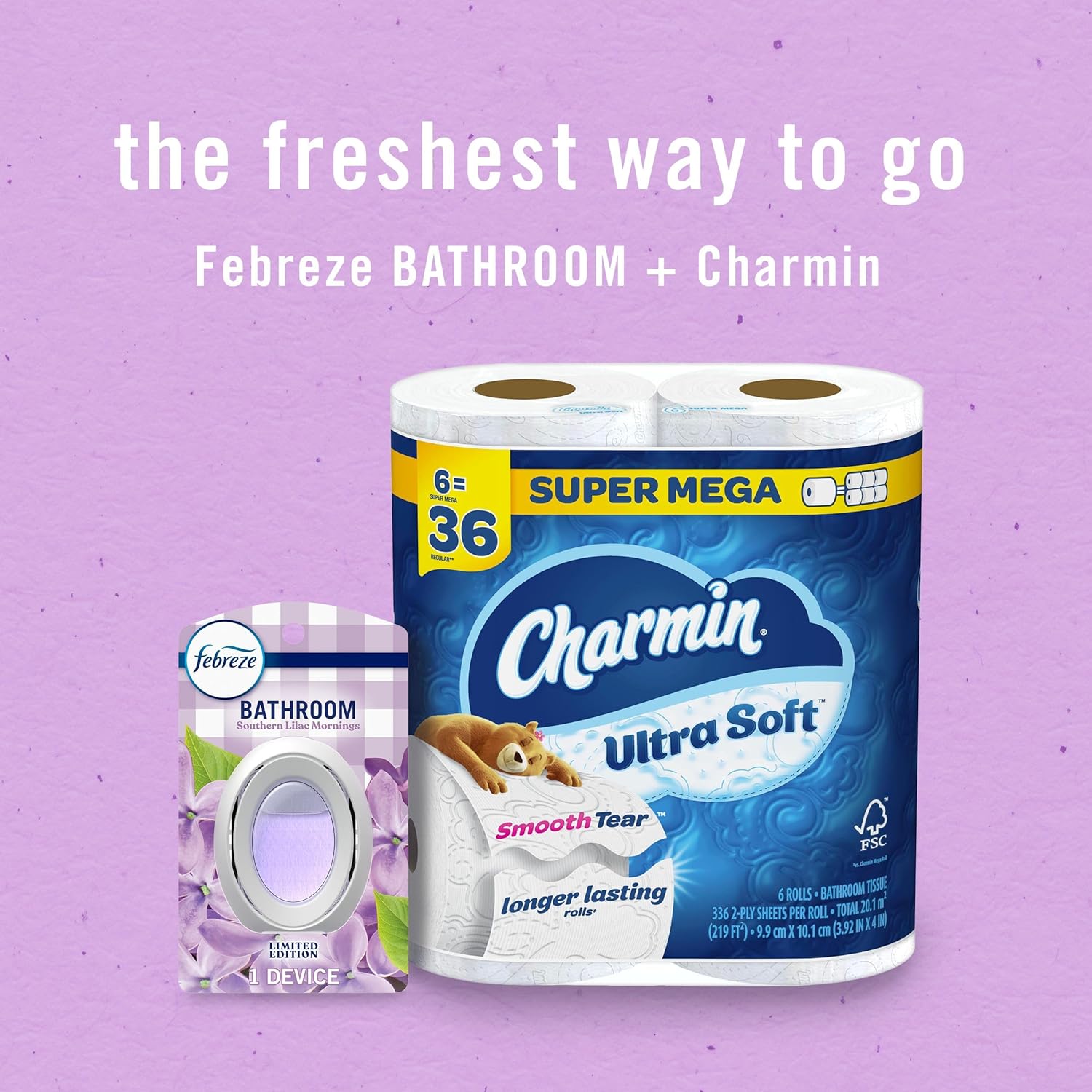 Febreze Bathroom Air Freshener – Soft Scent Accent for Cozy Bathroom Decor