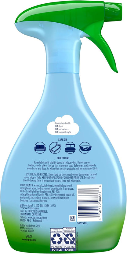 Febreze Fabric Spray Air Freshener – Nursery-Safe Odor Fighter for Crib Mattress and Stuffed Animals
