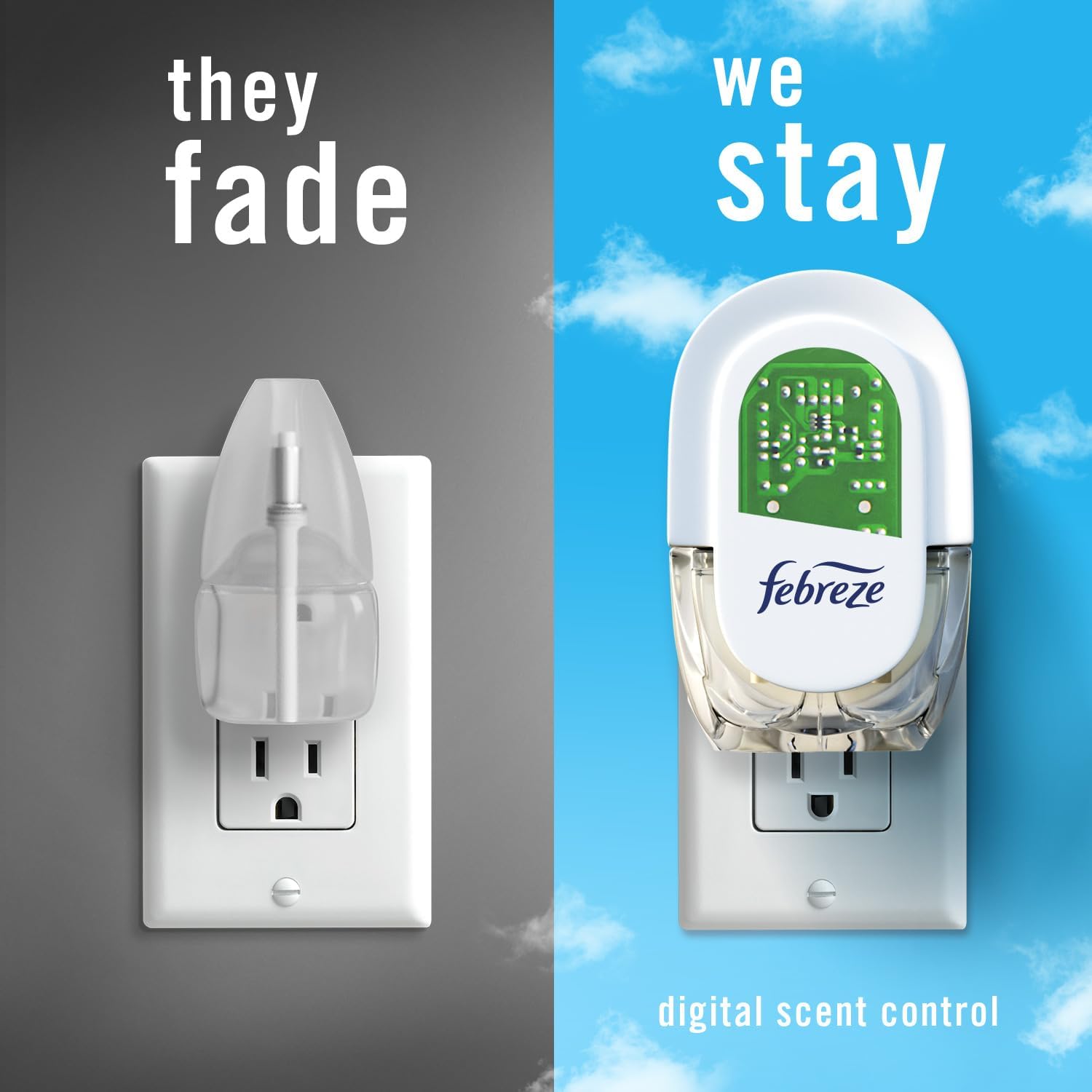 Febreze Fade Defy PLUG Refills – Calming Spring Scent Trio for Bedtime Wind-Down Rituals