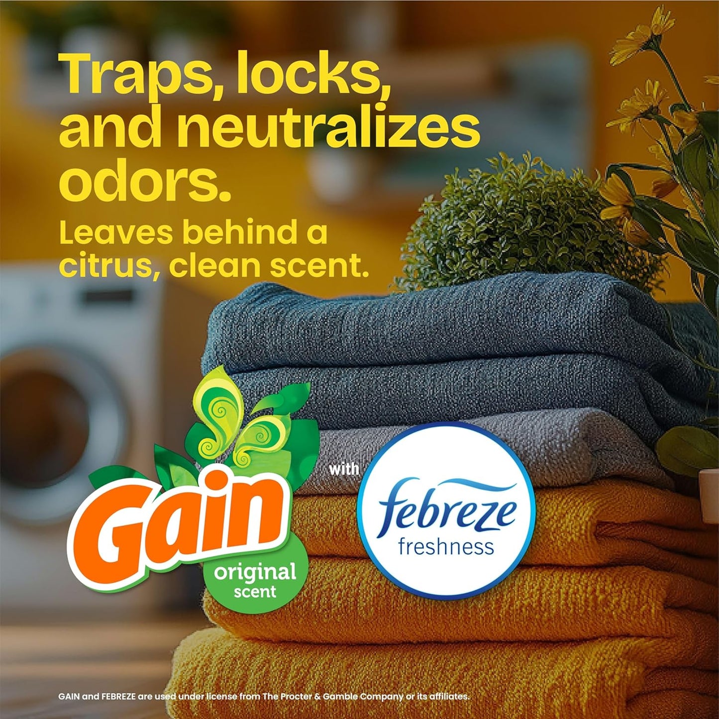 febreze freshness infusion paired with gain original scent for odor neutralization