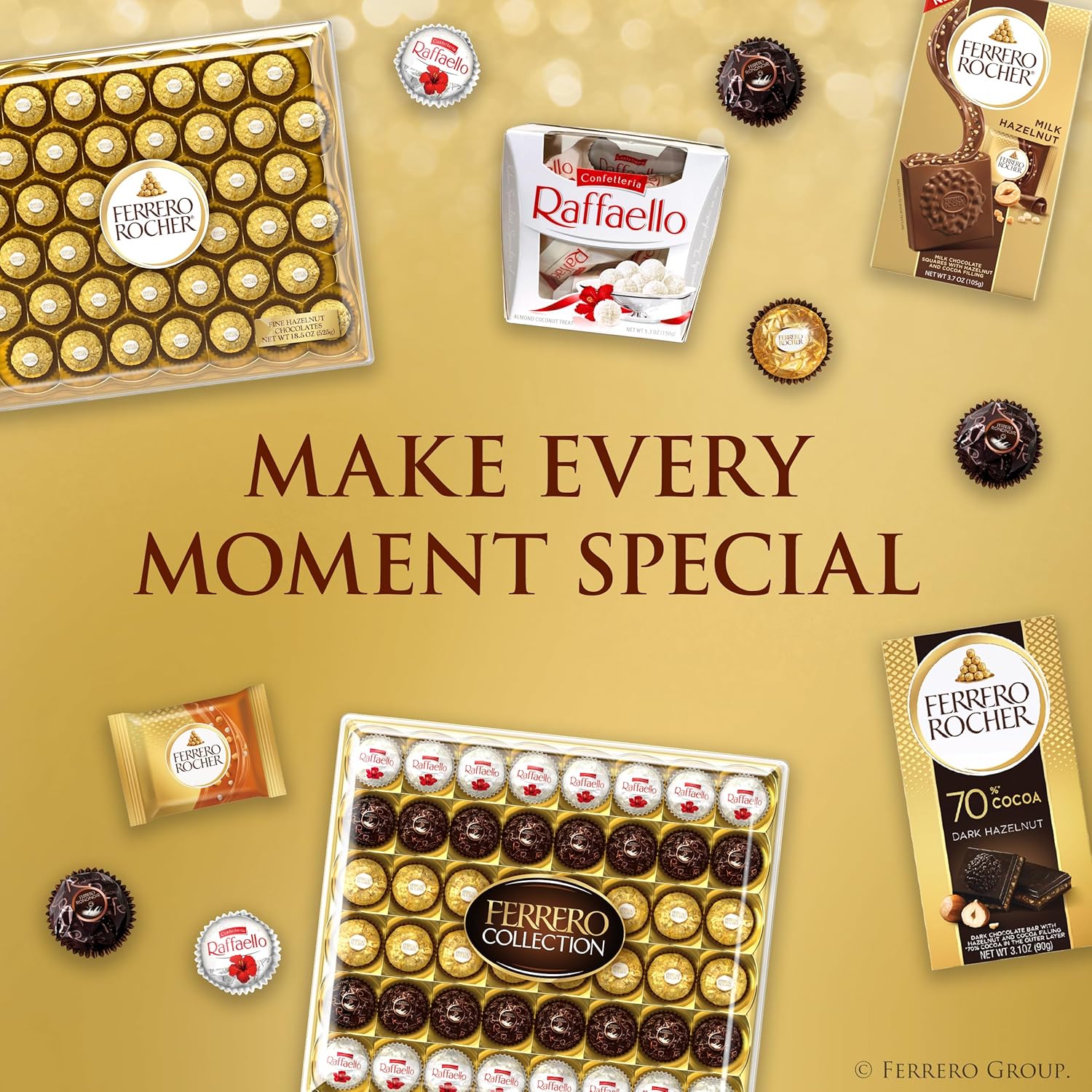 Ferrero Collection Premium Assorted Confections – Elegant Birthday and Holiday Gift for Her, 48 Individually Wrapped Pieces