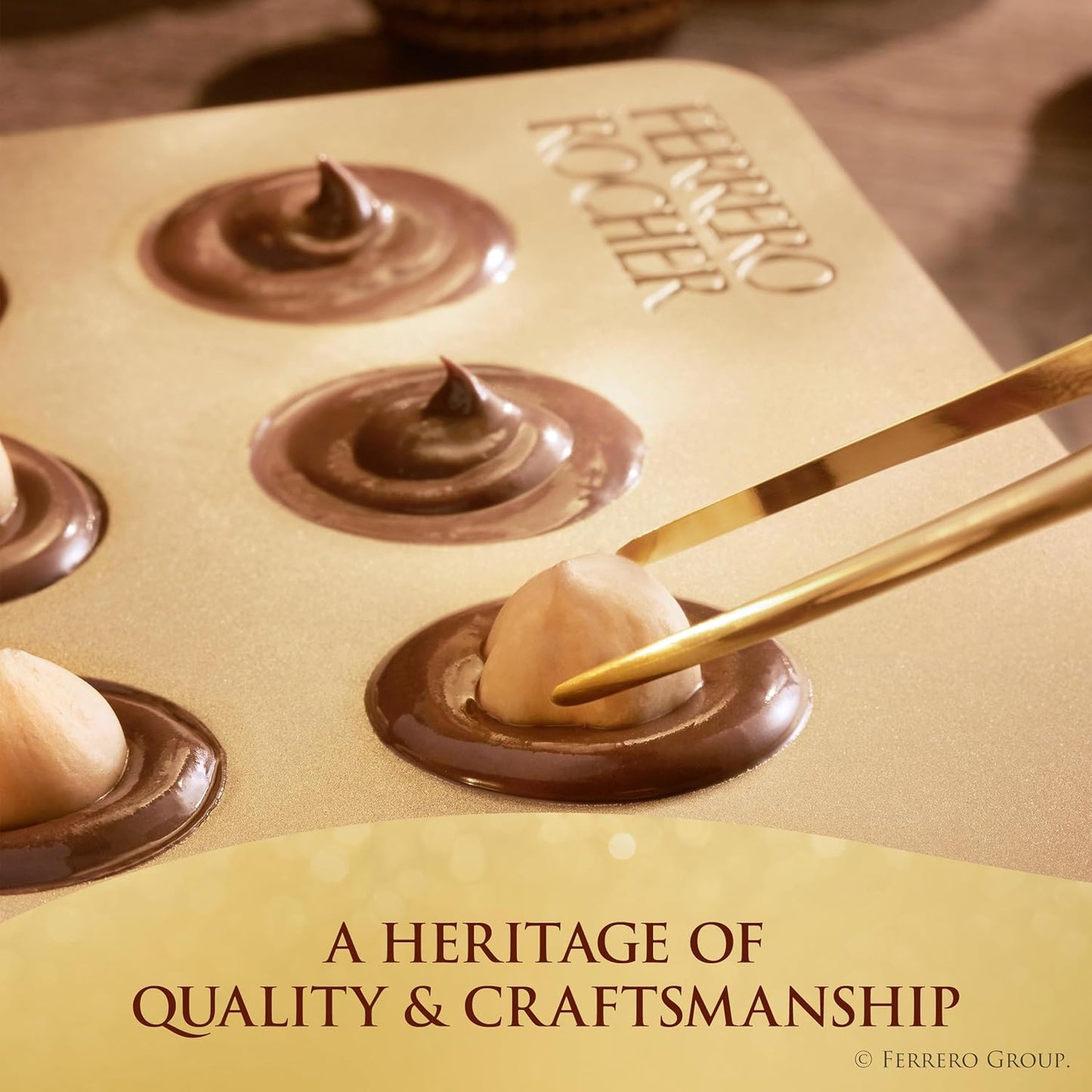 Ferrero Rocher Hazelnut Milk Chocolate Box – Elegant Birthday Gift for Women and Mom, Individually Wrapped Gourmet Candy