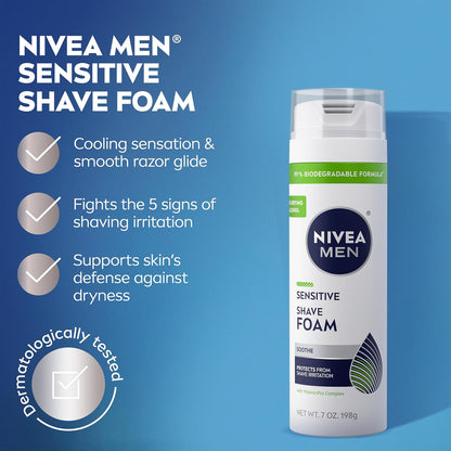 fights five signs of shaving irritation: burning, micro cuts, dryness, tightness, and stubble itch