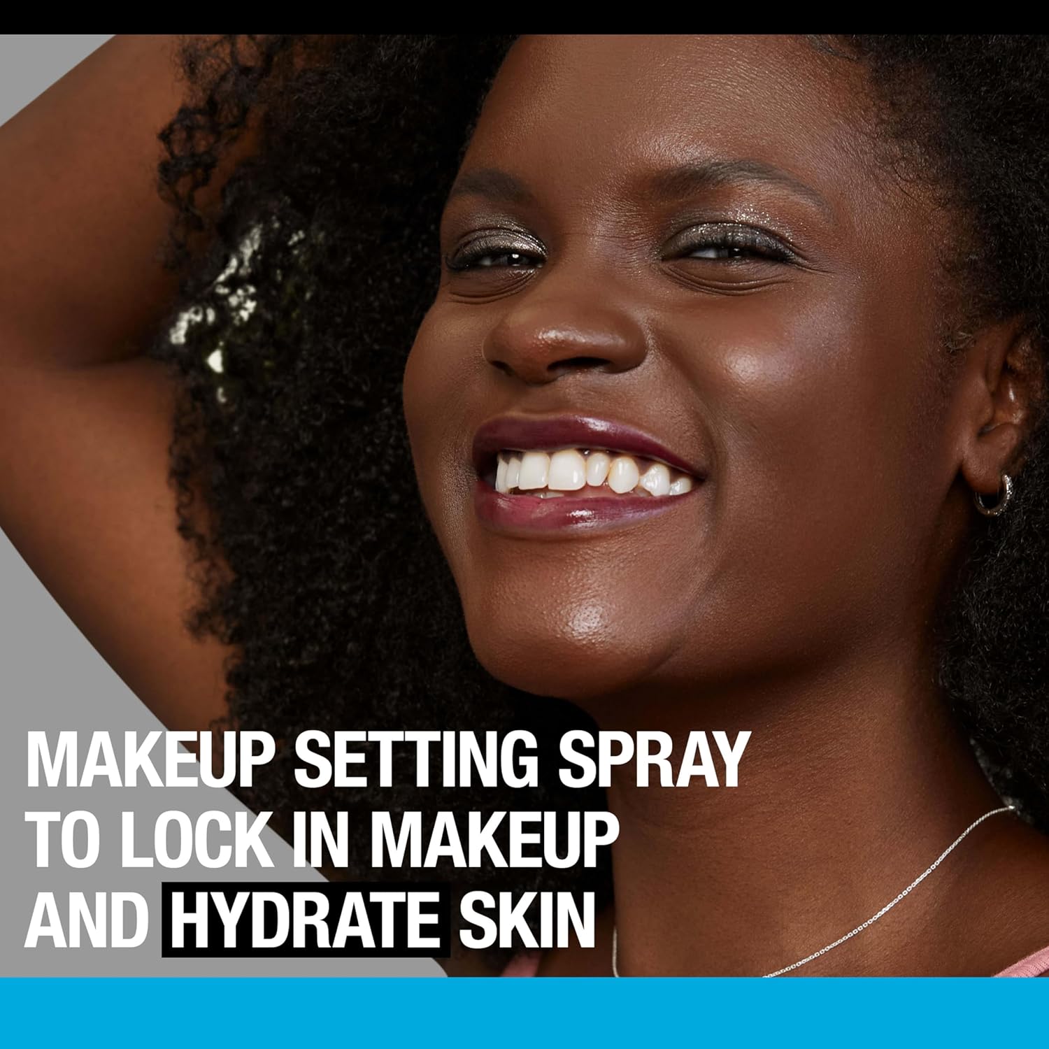 fine-mist sprayer designed to be applied 12-14 inches from face for even coverage