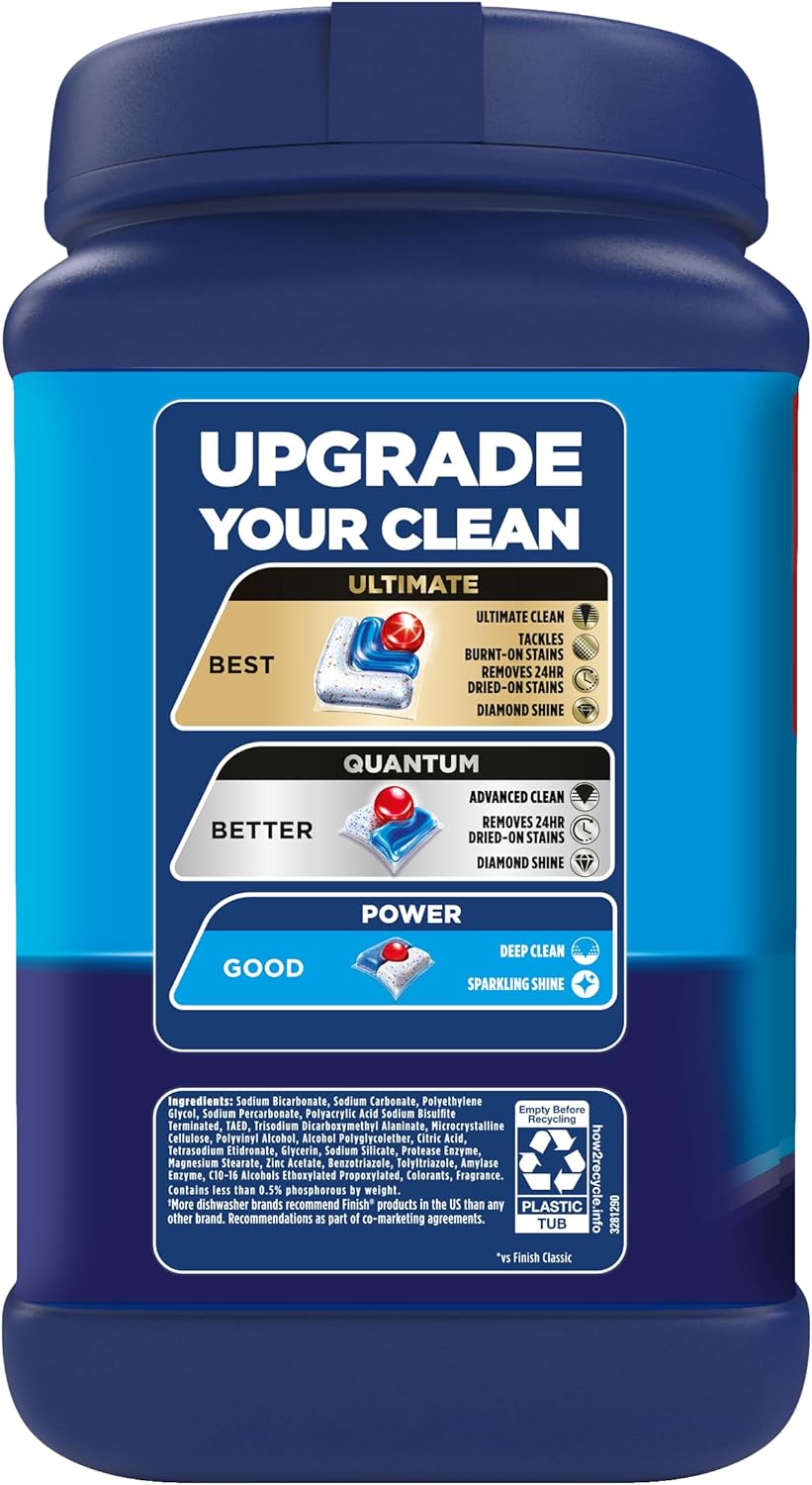 Finish Classic Dishwasher Pods 84 ct. – Family-Safe Suburban Kitchen, No-Touch Dishwasher Detergent Pods