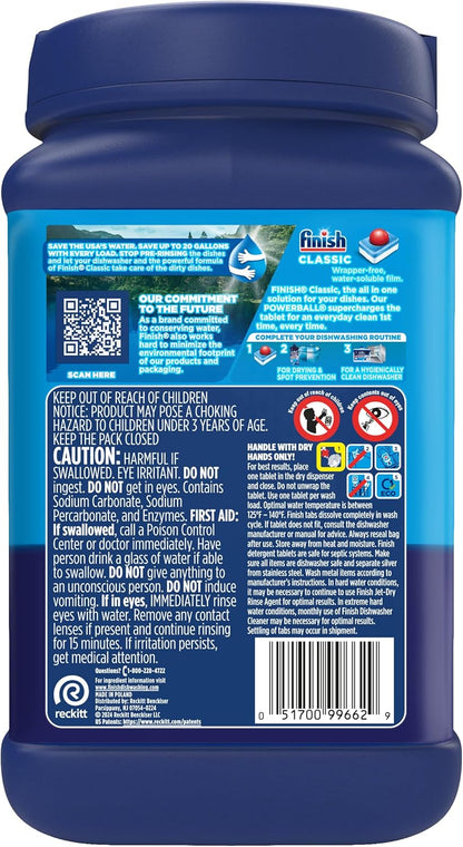 Finish Classic Dishwasher Pods 84 ct. – Family-Safe Suburban Kitchen, No-Touch Dishwasher Detergent Pods