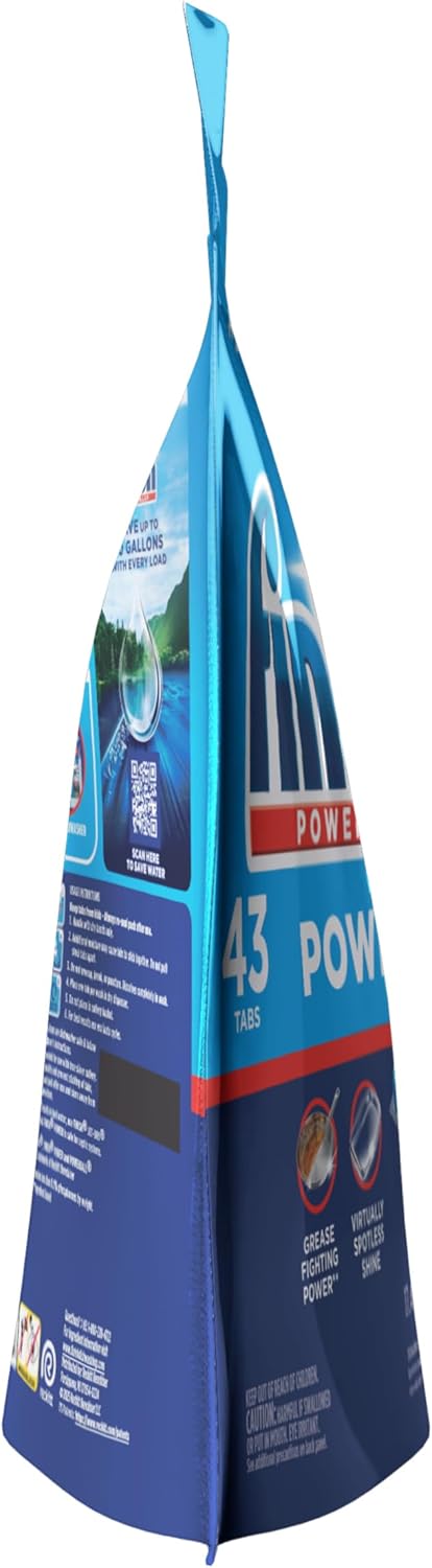 Finish Power Dishwasher Pods for Sustainable Homes, Water-Saving Formula for Mindful Households
