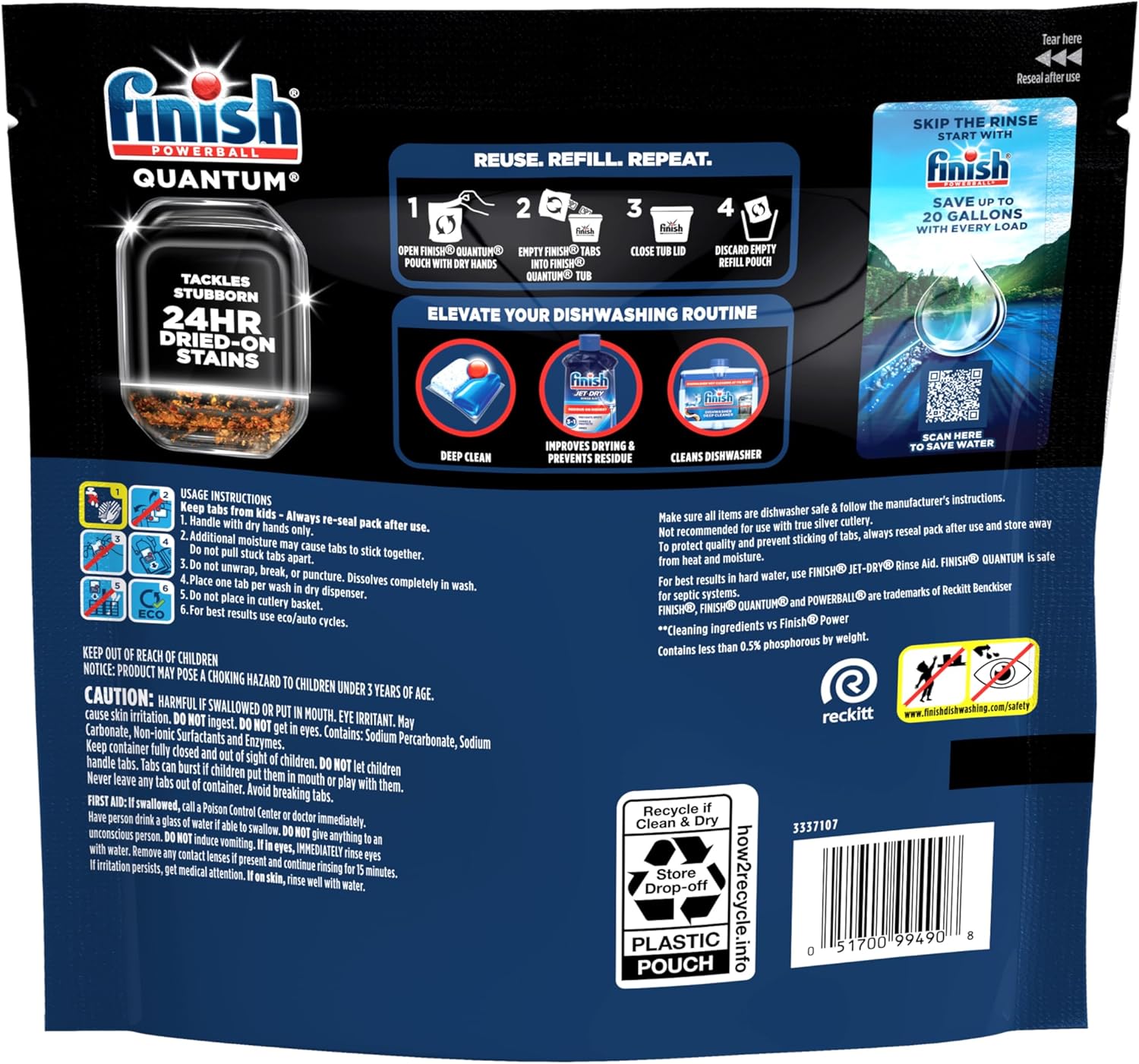 Finish Quantum Dishwasher Pods – Busy Home Office Daily Dishwashing Routine, Skip Pre-Rinse Time-Saver
