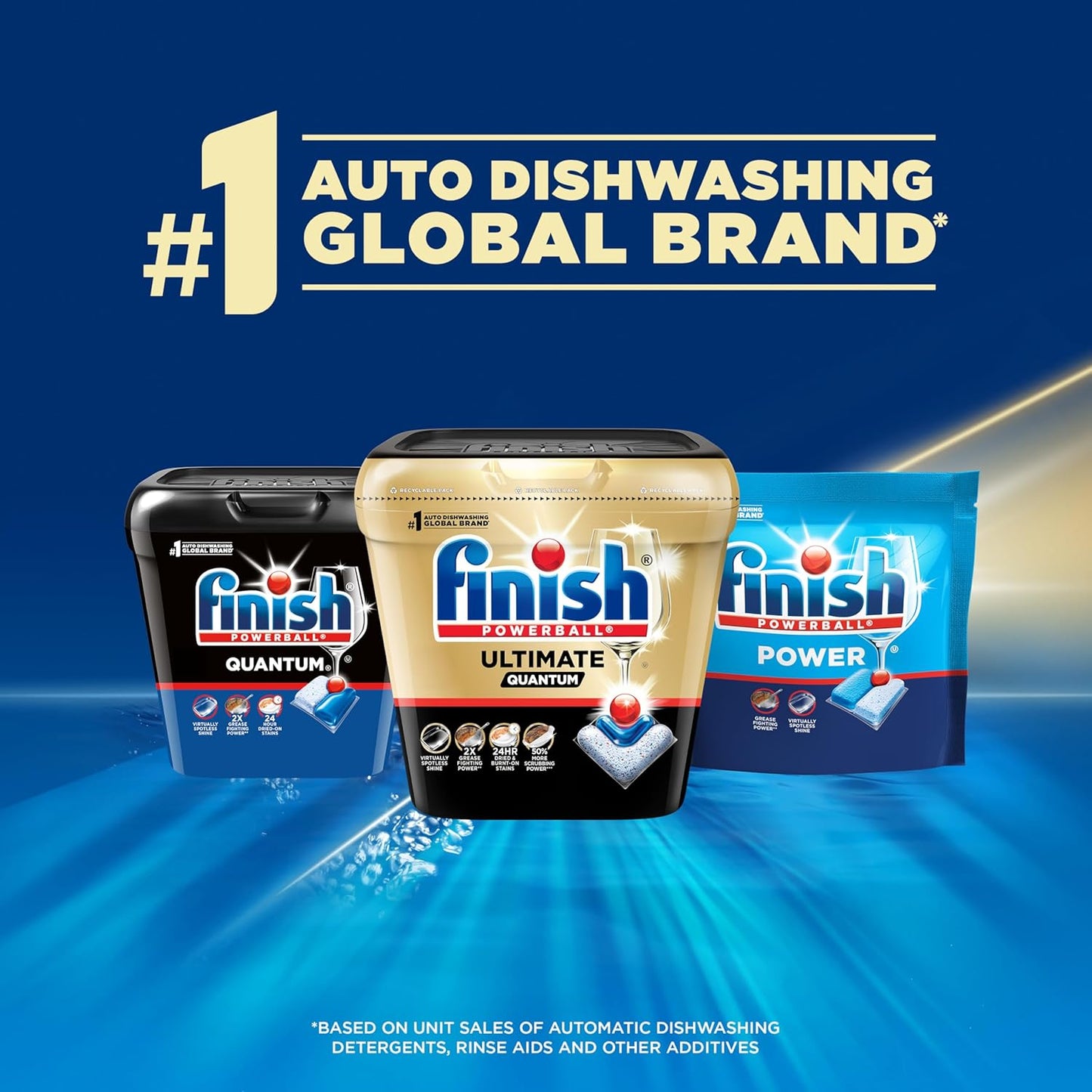 Finish Ultimate Quantum Infinity Shine Dishwasher Pods – Single-Pod Minimalist Dishwasher Detergent, No Measuring