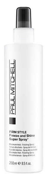 Paul Mitchell Freeze and Shine Super Hairspray – Premium Coarse Hair Finishing Spray for At-Home Vanity, Maximum Hold with Glossy Shine