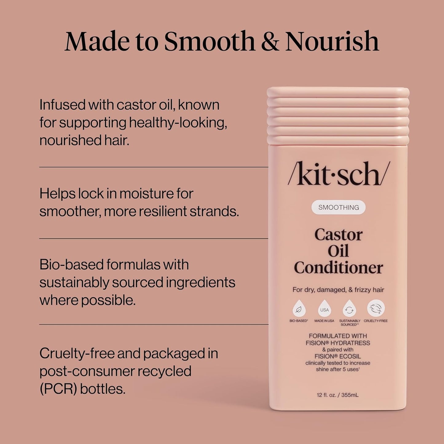 fision® ecosil — a naturally derived, up-cycled silicone alternative for shine without buildup