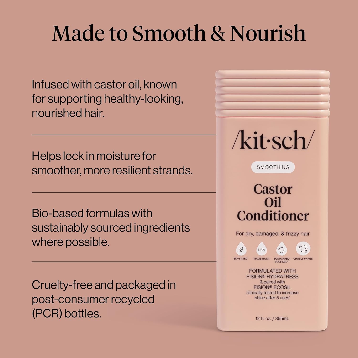 fision® ecosil — a naturally derived, up-cycled silicone alternative for shine without buildup