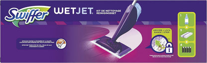 five disposable absorbent and dirt-locking wetjet pads included