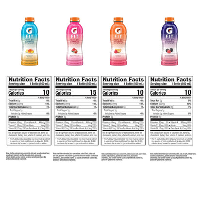 five flavor options: tropical mango, watermelon strawberry, citrus berry, blackberry raspberry, and cherry lime