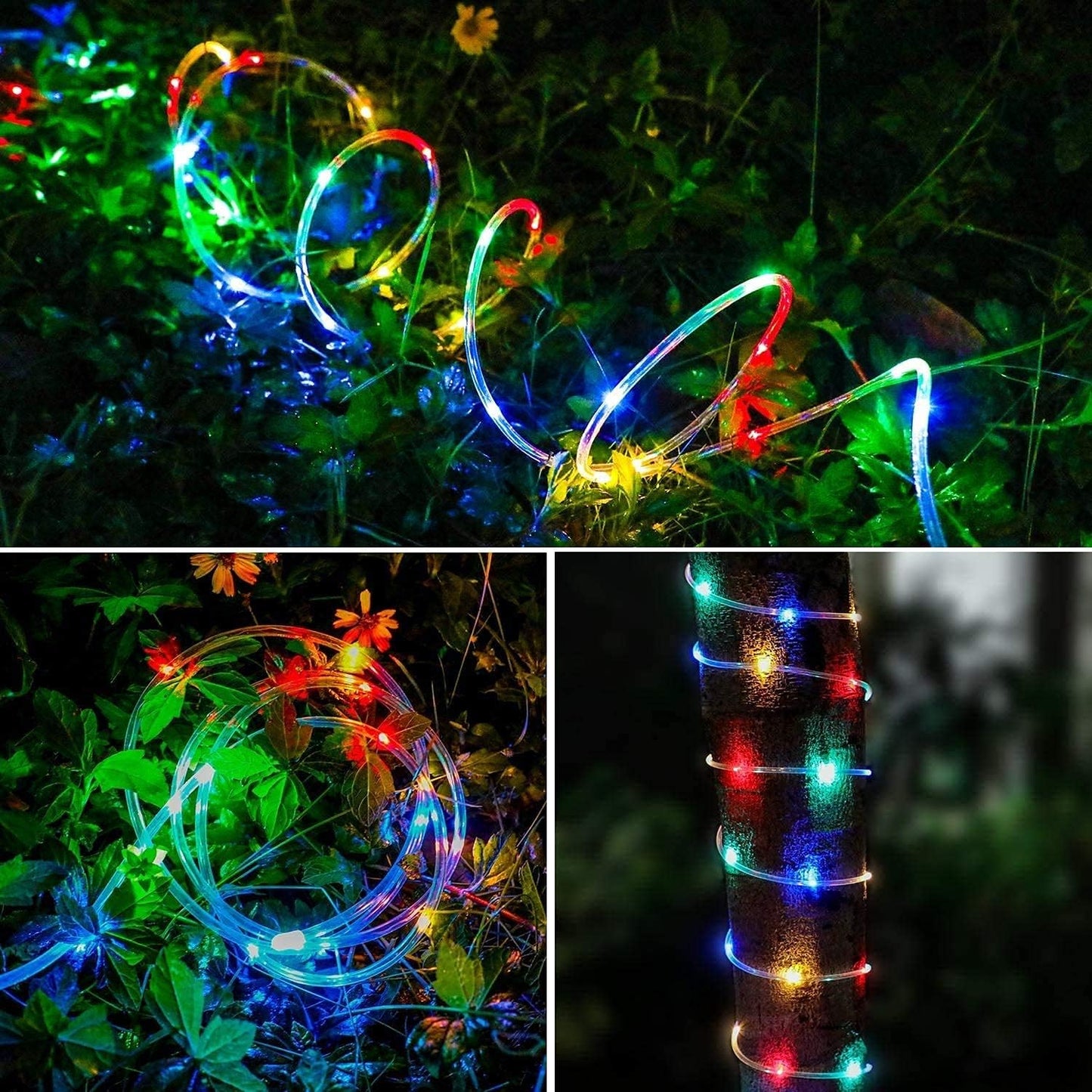 Flameless Battery Operated Rope Lights 40Ft LED for Sleep Safe Bedroom Pet Friendly and Smoke Free Lighting