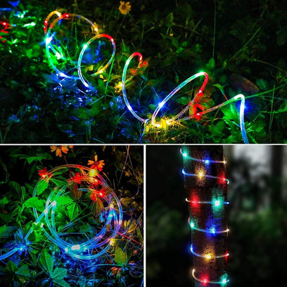 Flameless Battery Operated Rope Lights 40Ft LED for Sleep Safe Bedroom Pet Friendly and Smoke Free Lighting