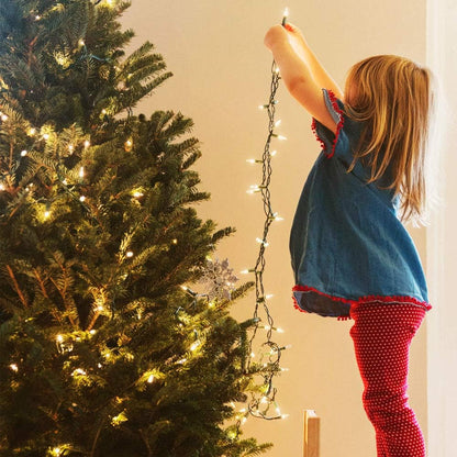 Flameless LED String Lights with 6 Hour Auto Timer and Cool to Touch Bulbs, Safer Alternative to Candles for Home and Patio, Waterproof USB or Battery