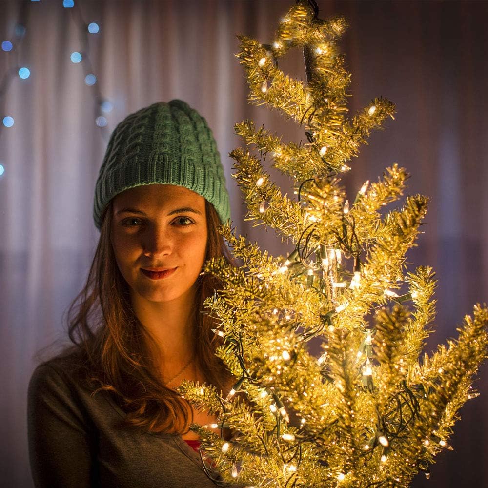 Flameless LED String Lights with 6 Hour Auto Timer and Cool to Touch Bulbs, Safer Alternative to Candles for Home and Patio, Waterproof USB or Battery