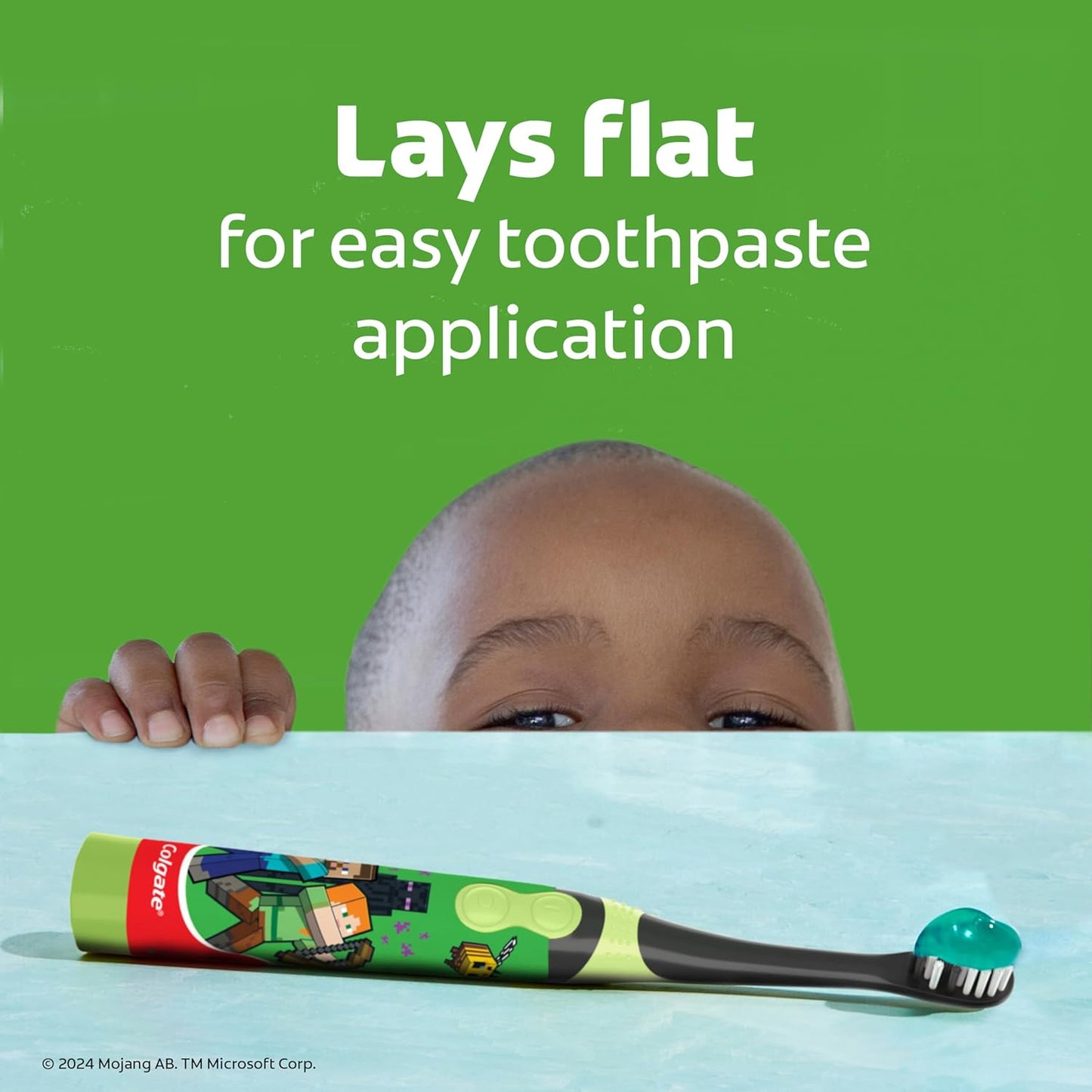 flat lay handle design that keeps bristles elevated off surfaces