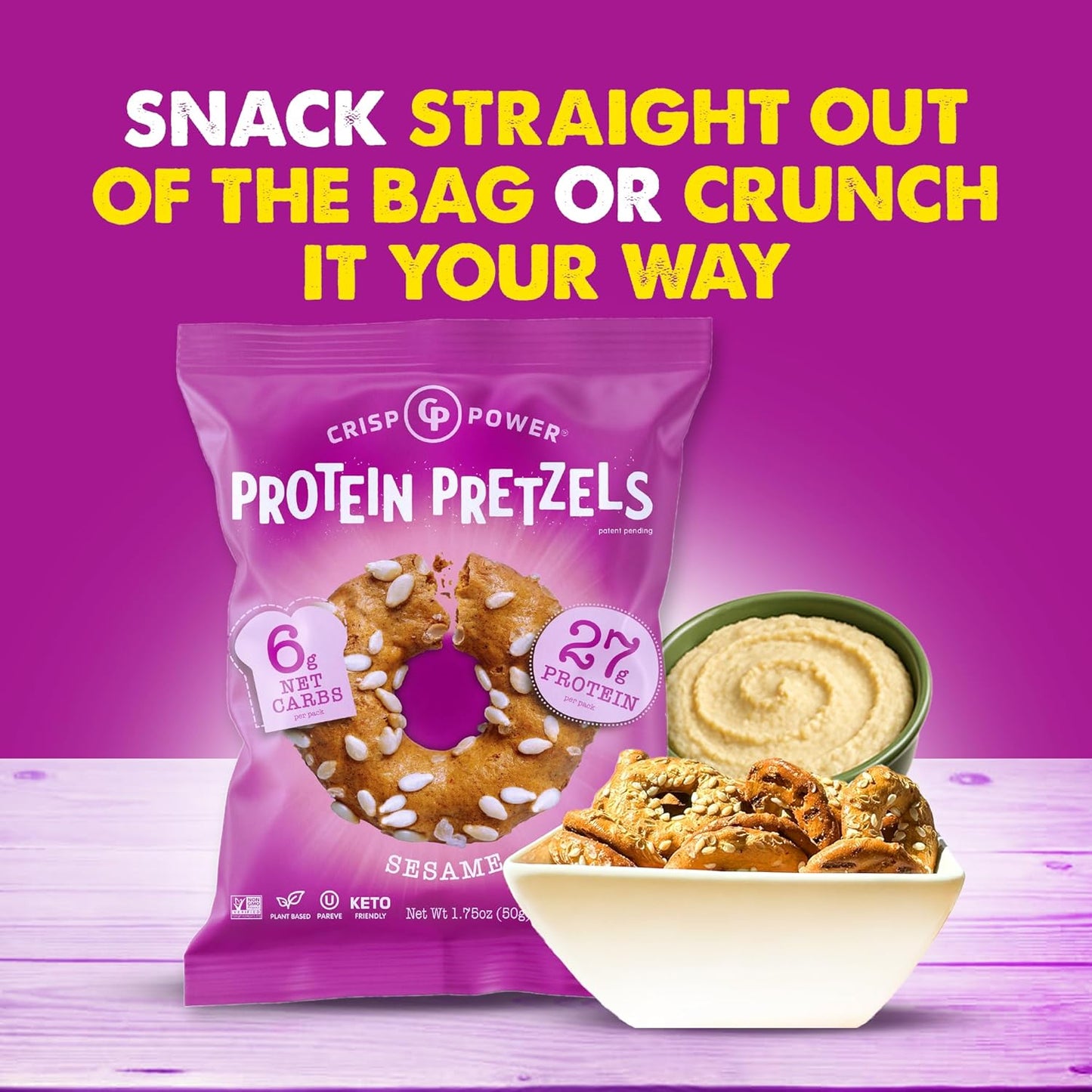 flavor line including sea salt, sesame, everything, plus new cheddar, flamin' crunch, and cinnamon crunch