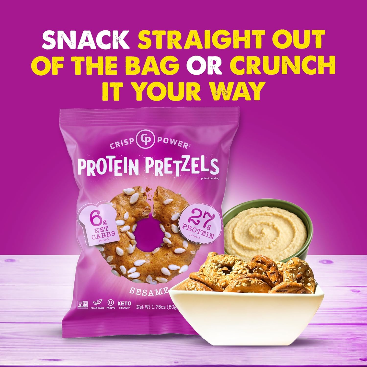 flavor line including sea salt, sesame, everything, plus new cheddar, flamin' crunch, and cinnamon crunch
