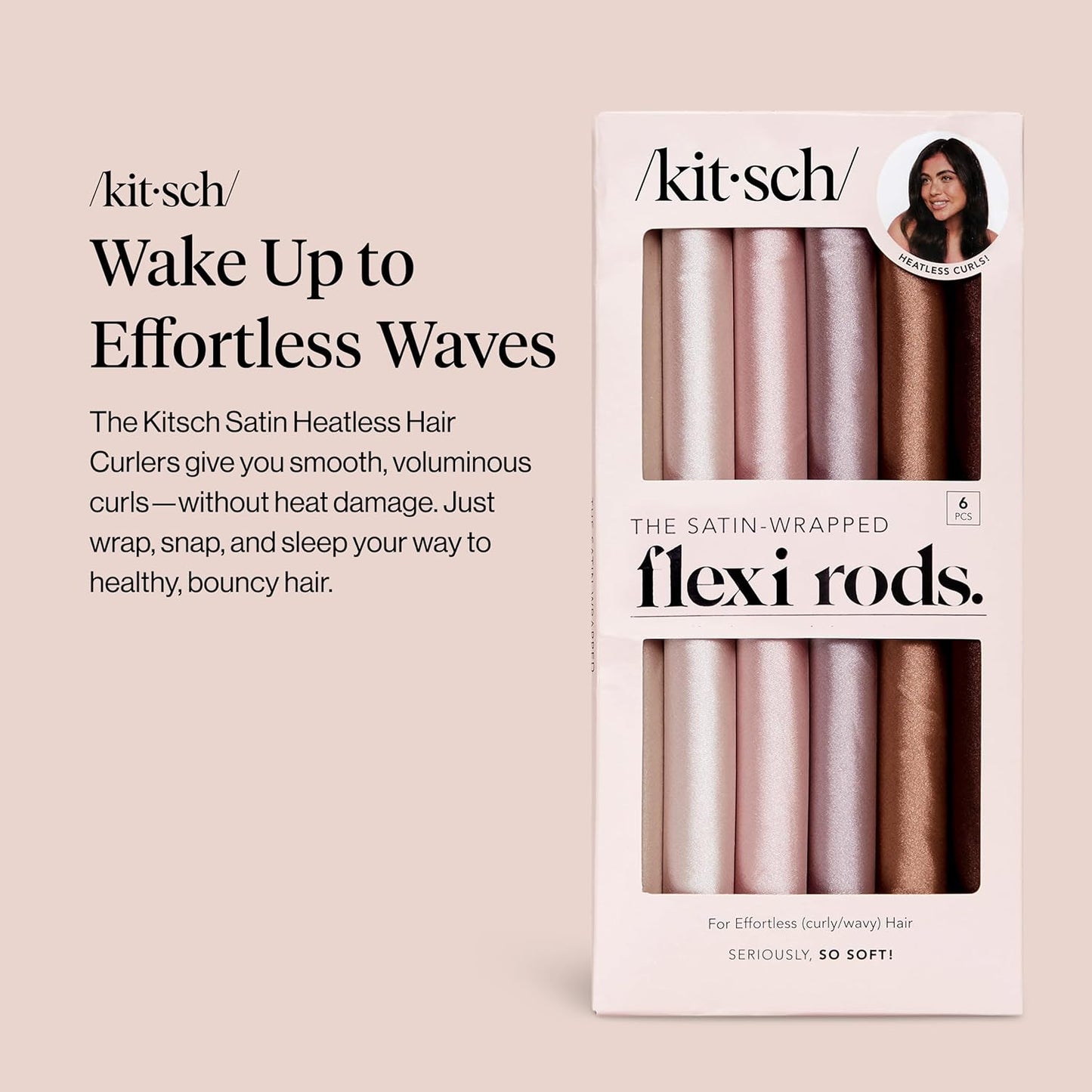 flexible flexi rods compatible with scrunchies for extra security