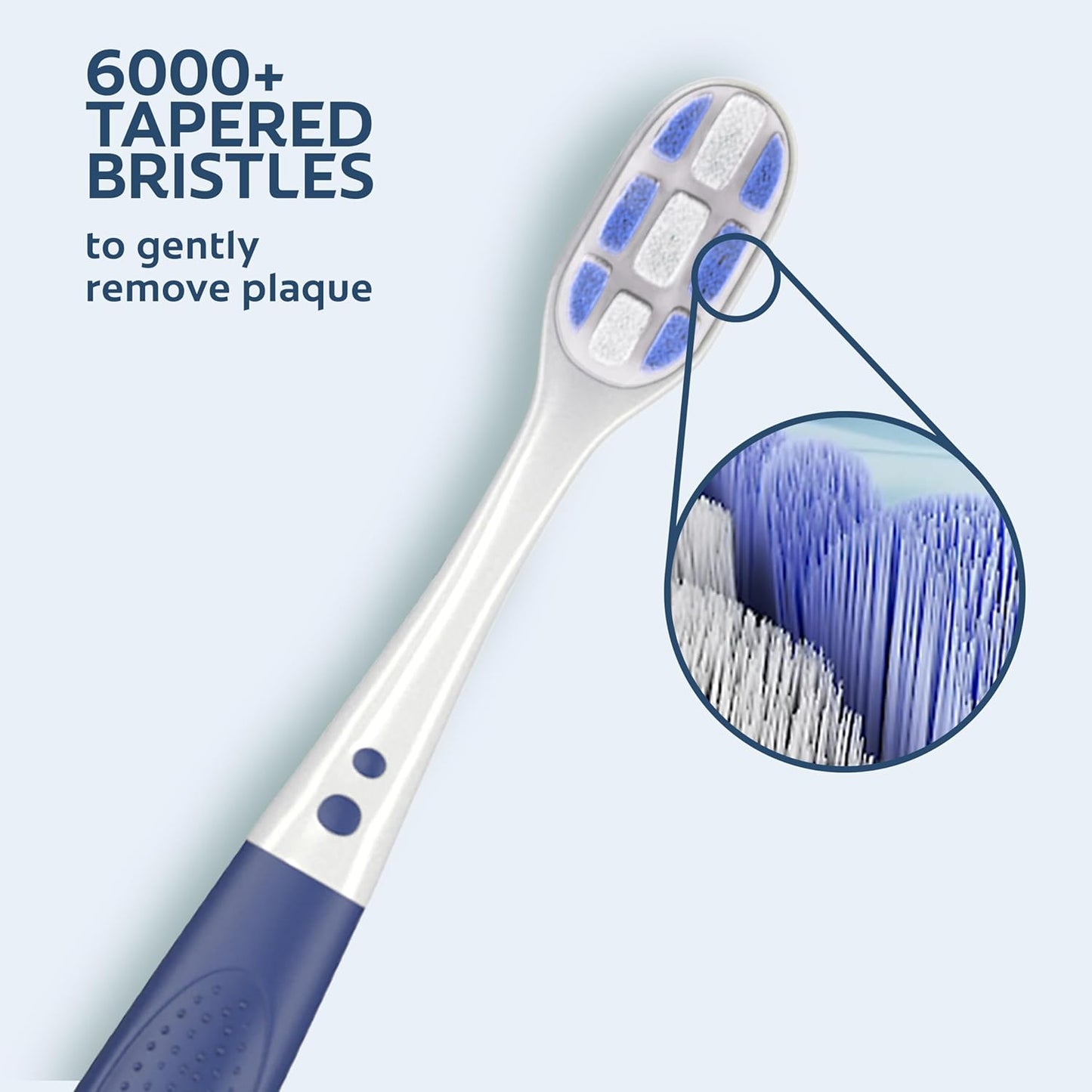 flexible neck that absorbs excess brushing pressure