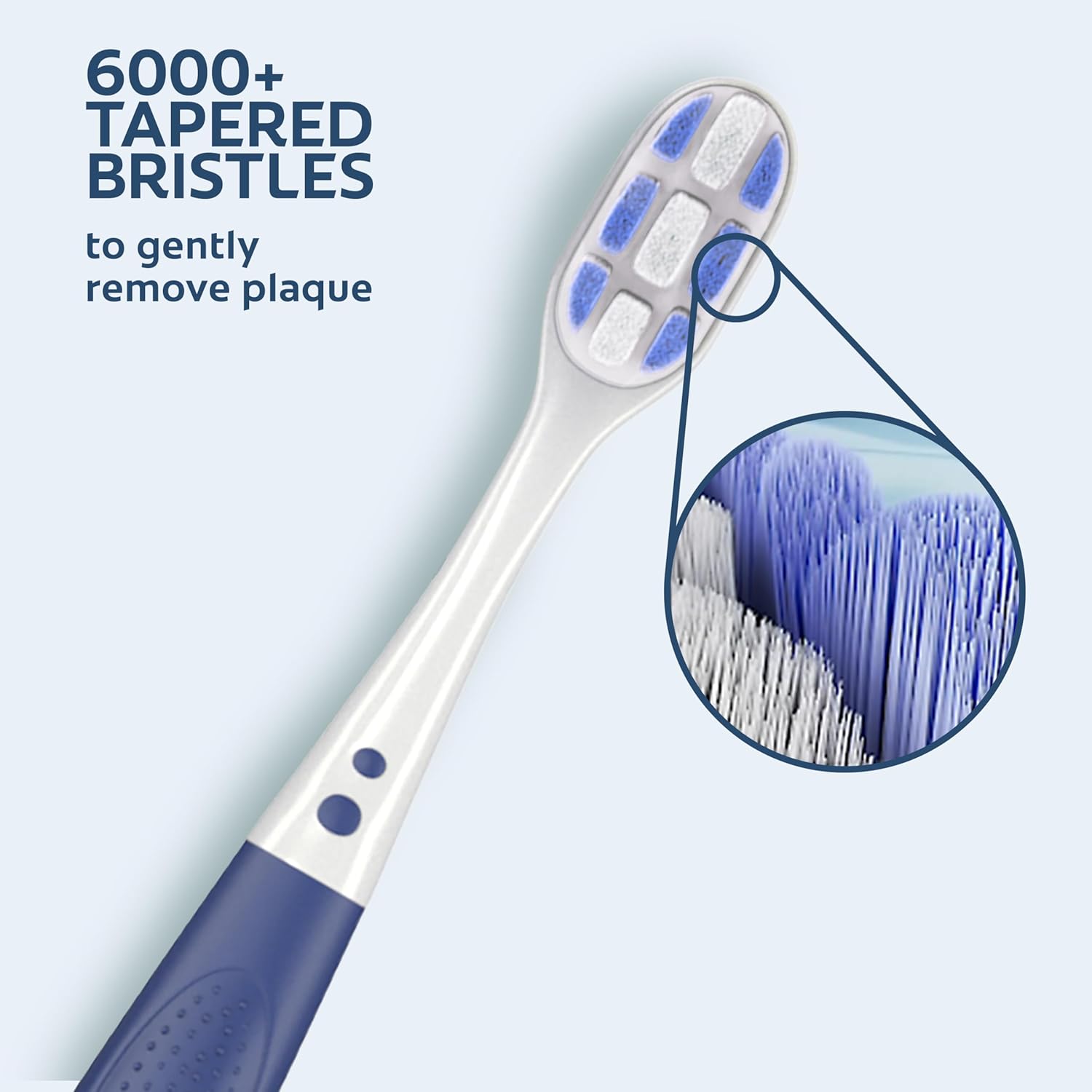 flexible neck that absorbs excess brushing pressure