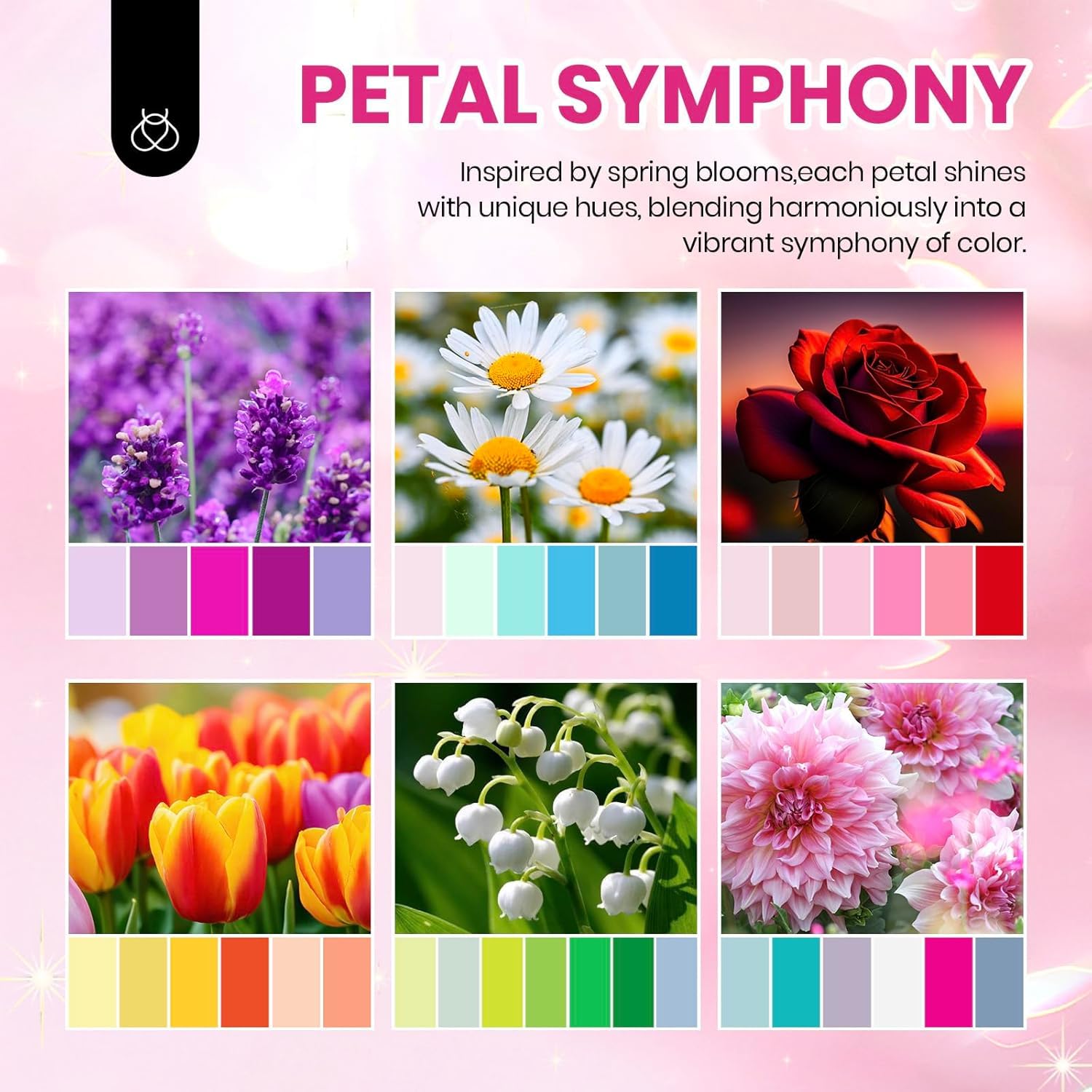 floral nail art stickers and instruction manual bundled in the kit