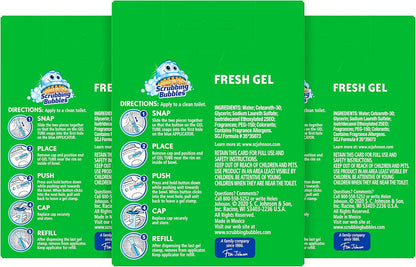 flush-activated gel release that freshens with every use