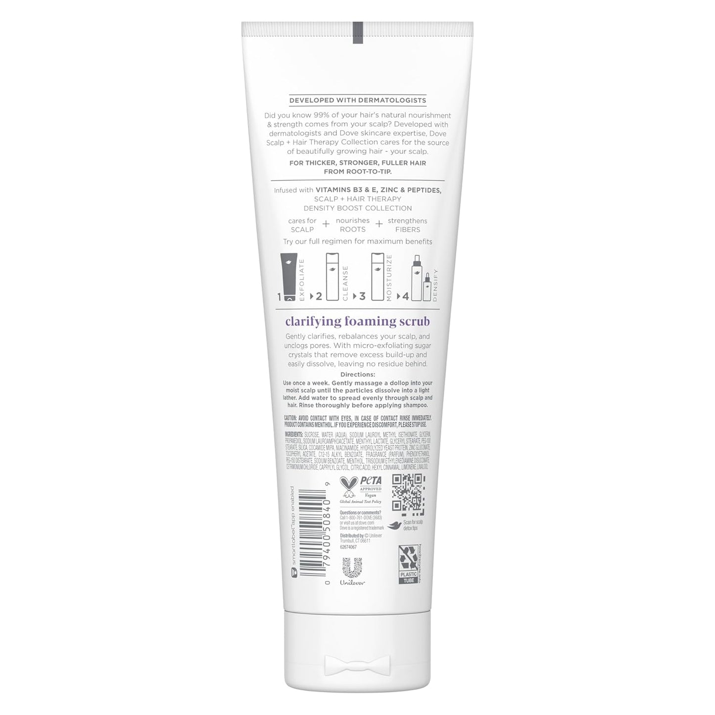 foaming scrub texture for easy scalp application in the shower