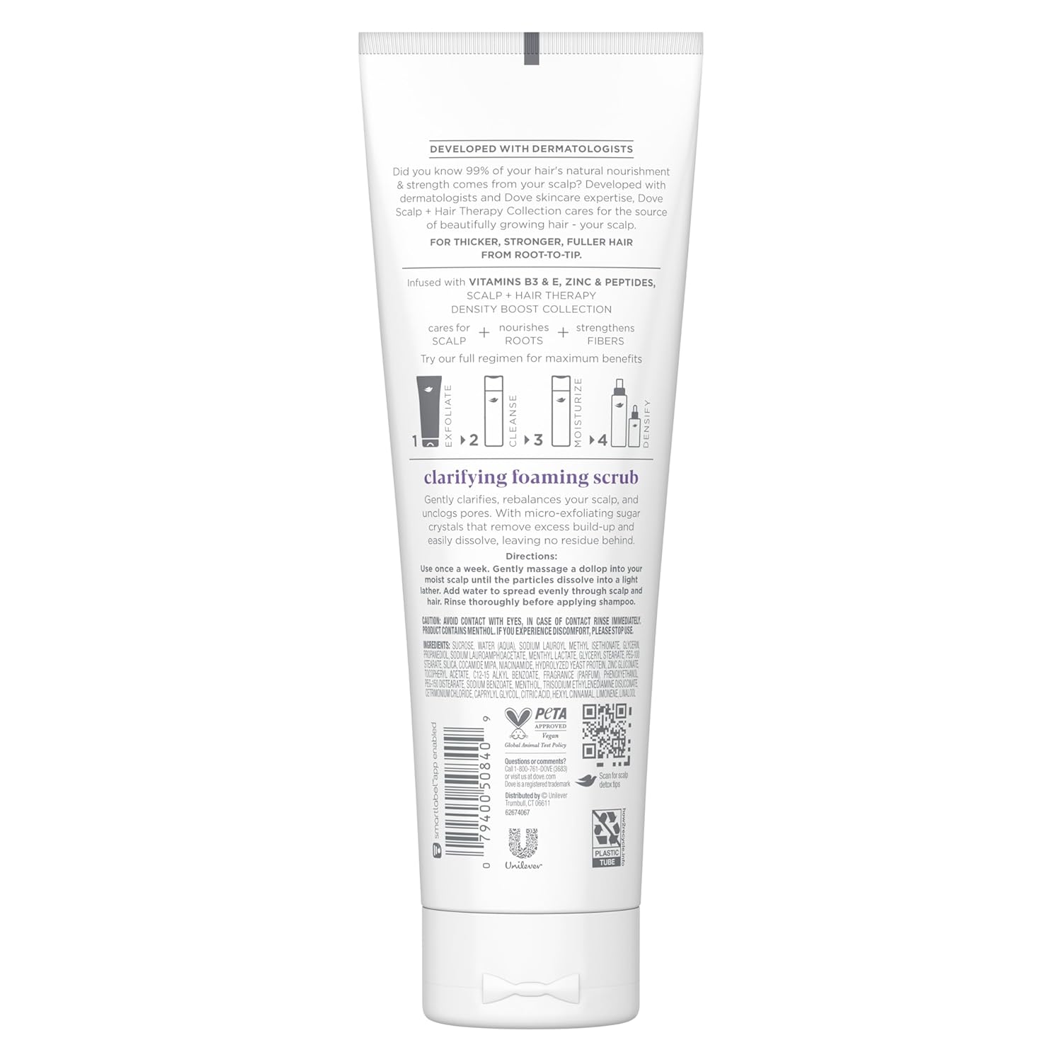 foaming scrub texture for easy scalp application in the shower