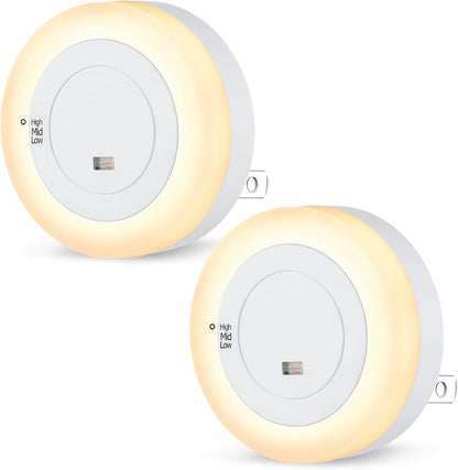 FOLKSMATE Plug in Nightlight – Safer Alternative to Candles for Bedroom and Stairway, Cool to Touch LED