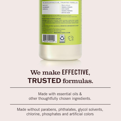 formulated with essential oils and biodegradable ingredients