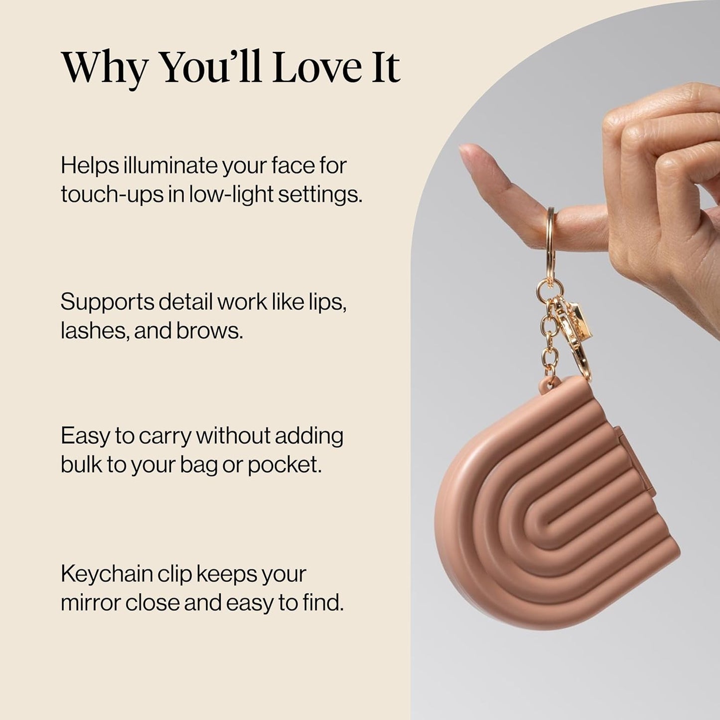 four color finishes: haze blue, warm sugar, terracotta, and terracotta mirror