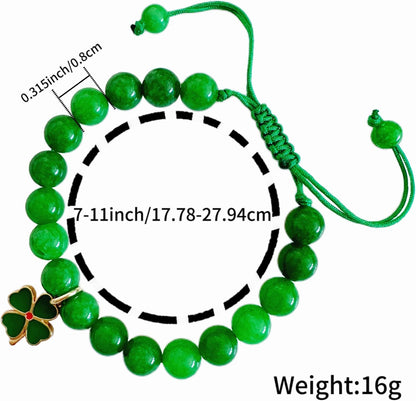 four distinct charm designs: four-leaf clover, heart, peacock, and hat