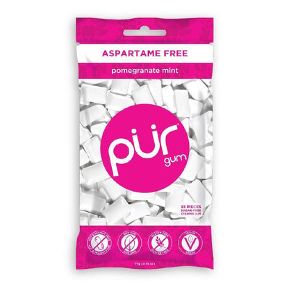 four-flavor variety pack: peppermint, pomegranate mint, spearmint, wintergreen