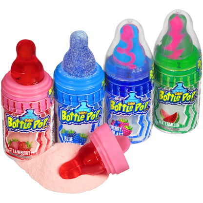 four fruity flavors: strawberry, blue raspberry, berry blast, and watermelon