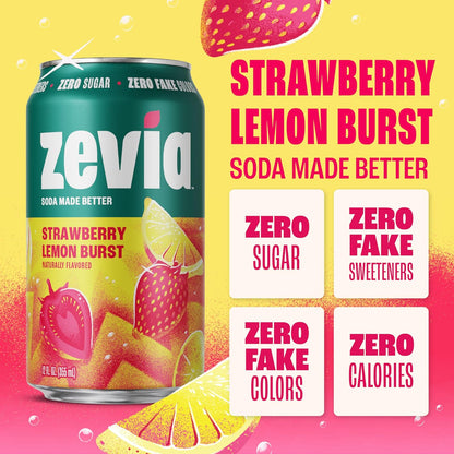 four-ingredient recipe: carbonated water, stevia extract, natural flavors, citric acid