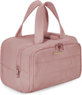 BAGSMART Puffy Toiletry Bag – Thoughtful Birthday Gift for Women Who Travel, Spacious Cosmetic Organizer