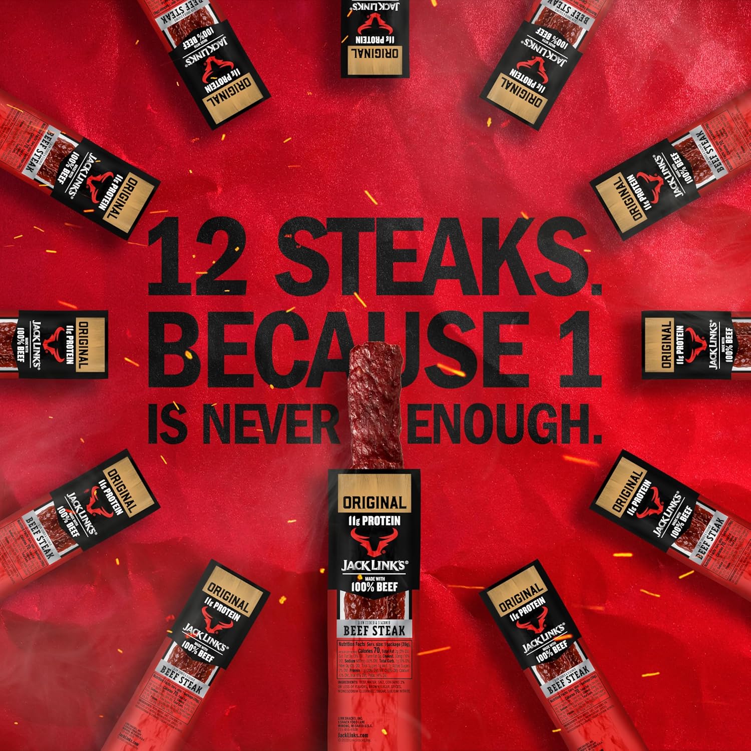 four sku variants: original, peppered, teriyaki, and variety pack