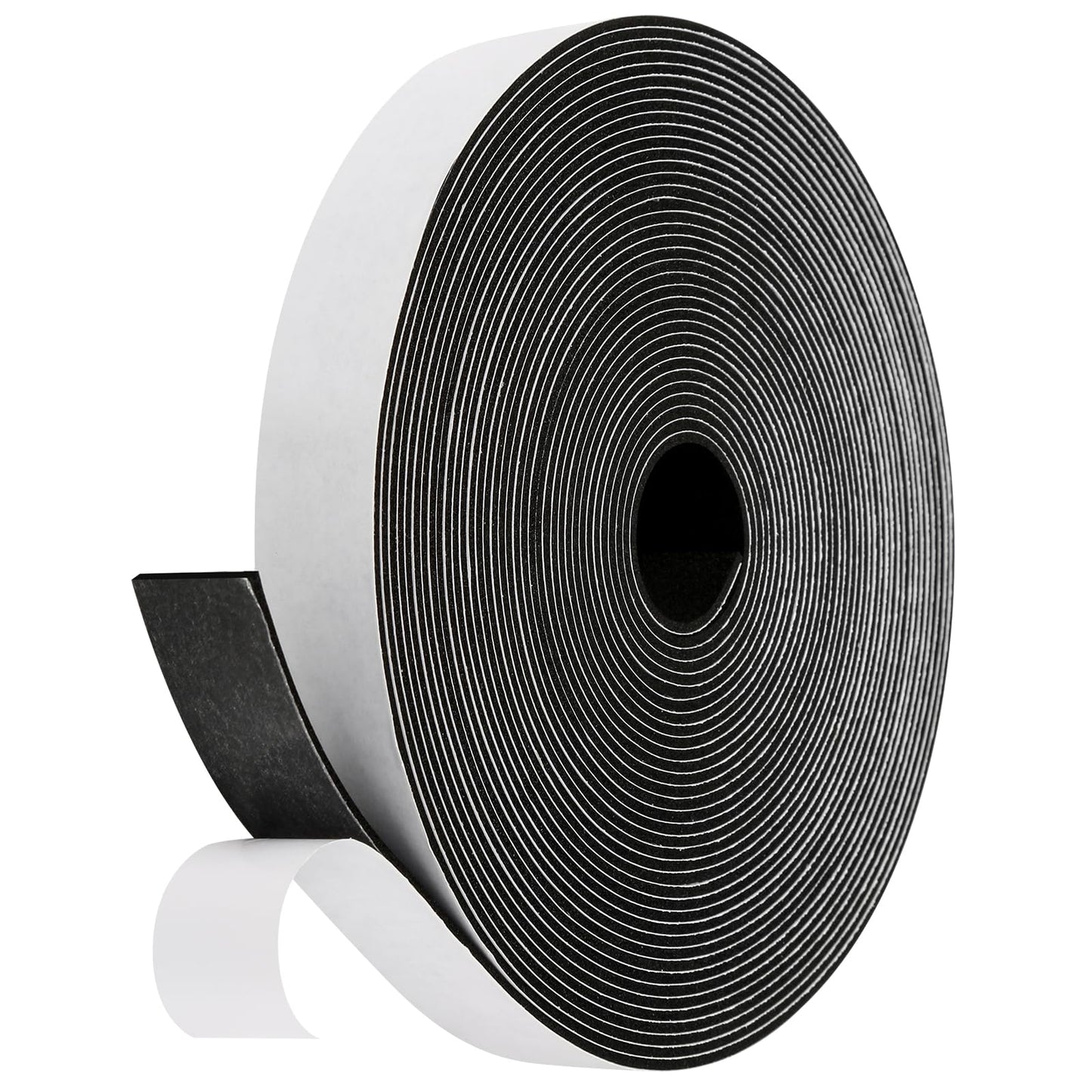 Fowong Foam Weather Stripping – Study Nook and Garage Office Soundproofing Seal, Self-Adhesive Door Frame Insulation, White