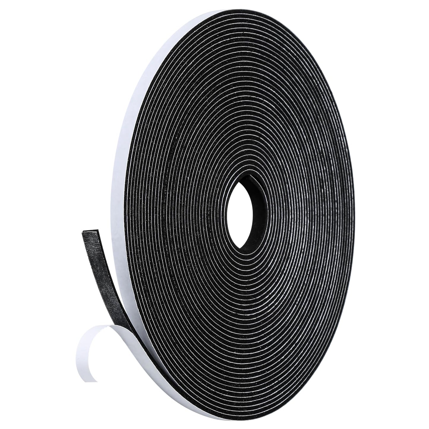 Fowong Foam Weather Stripping – Study Nook and Garage Office Soundproofing Seal, Self-Adhesive Door Frame Insulation, White