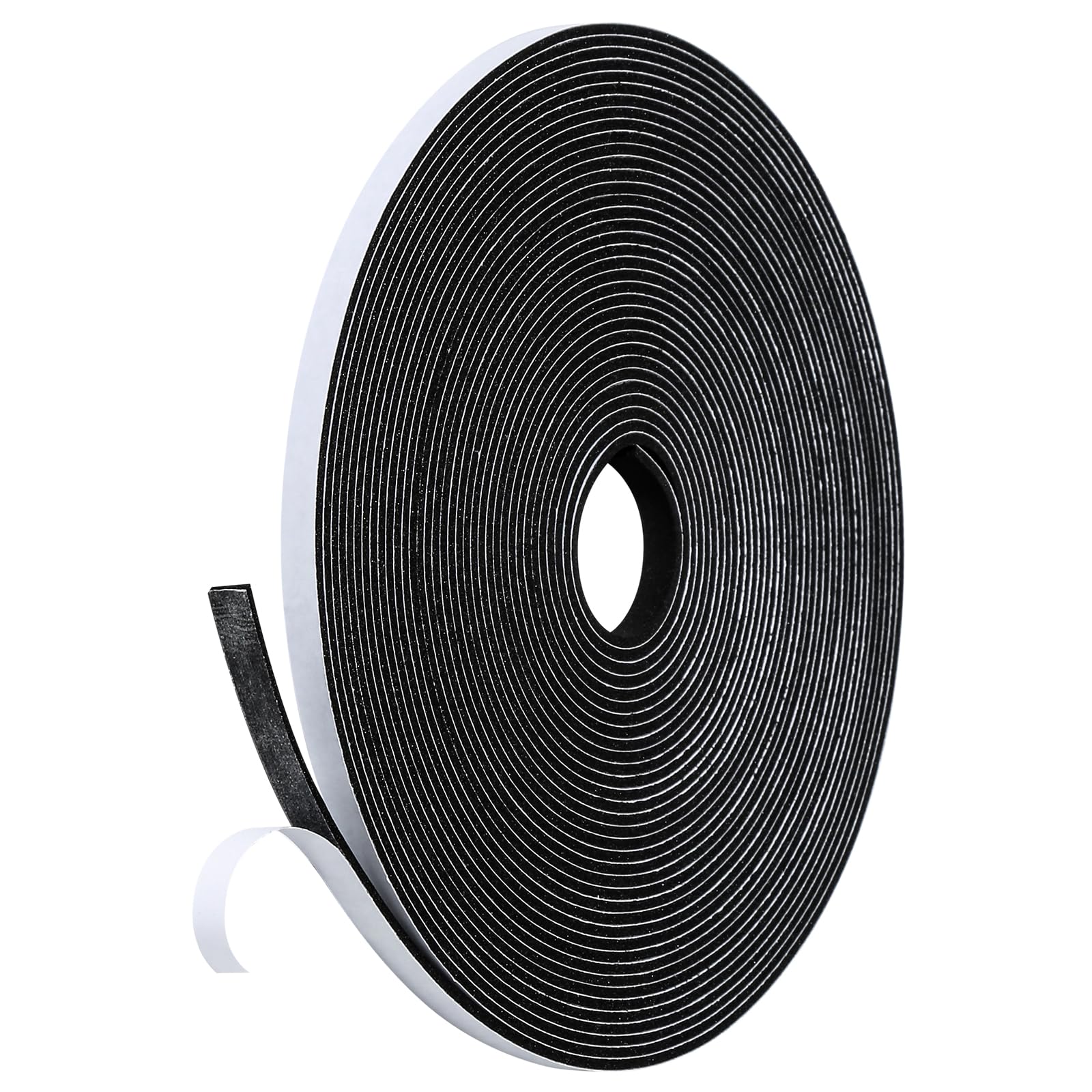 Fowong Foam Weather Stripping – Study Nook and Garage Office Soundproofing Seal, Self-Adhesive Door Frame Insulation, White