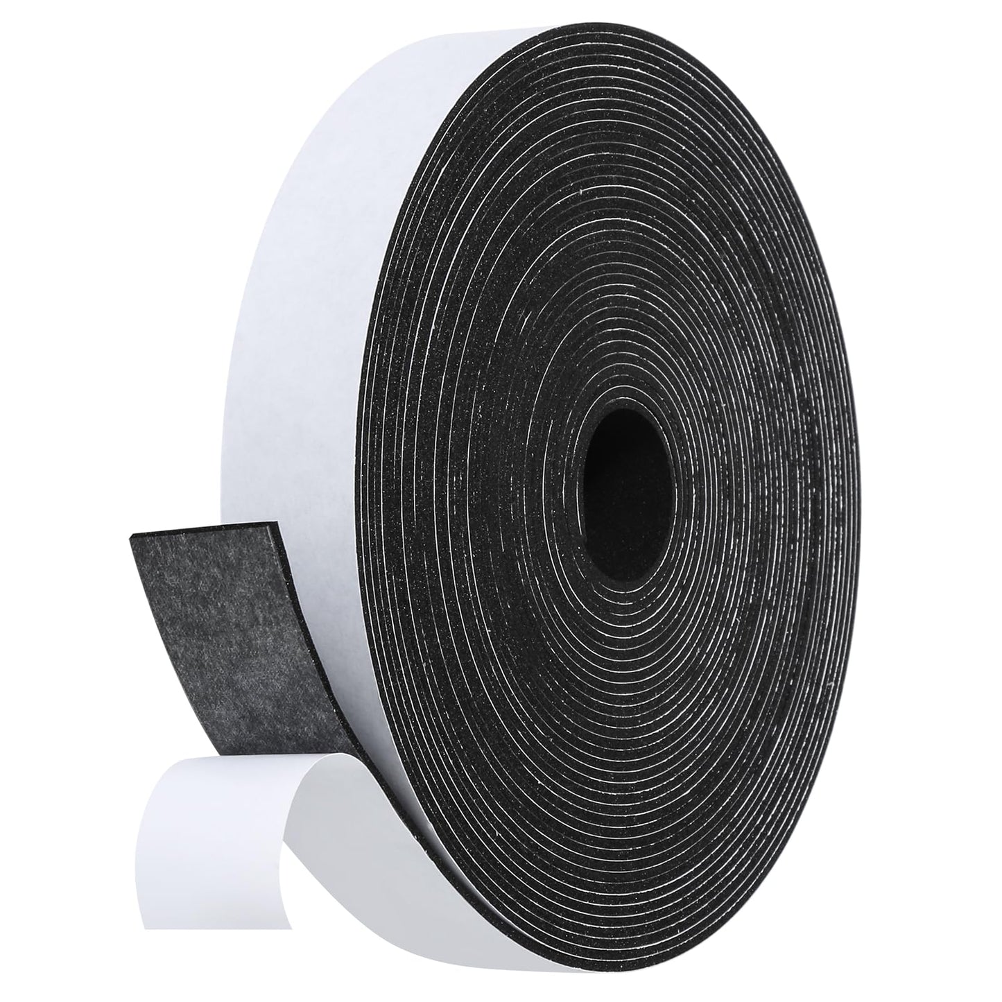 Fowong Foam Weather Stripping – Study Nook and Garage Office Soundproofing Seal, Self-Adhesive Door Frame Insulation, White