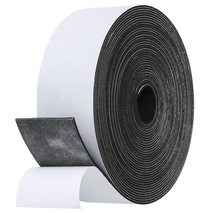 Fowong Foam Weather Stripping – Study Nook and Garage Office Soundproofing Seal, Self-Adhesive Door Frame Insulation, White