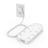 TESSAN Surge Protector Power Strip – Home Office Charging Hub, 11-in-1 Desktop Outlet for Laptop and Phone