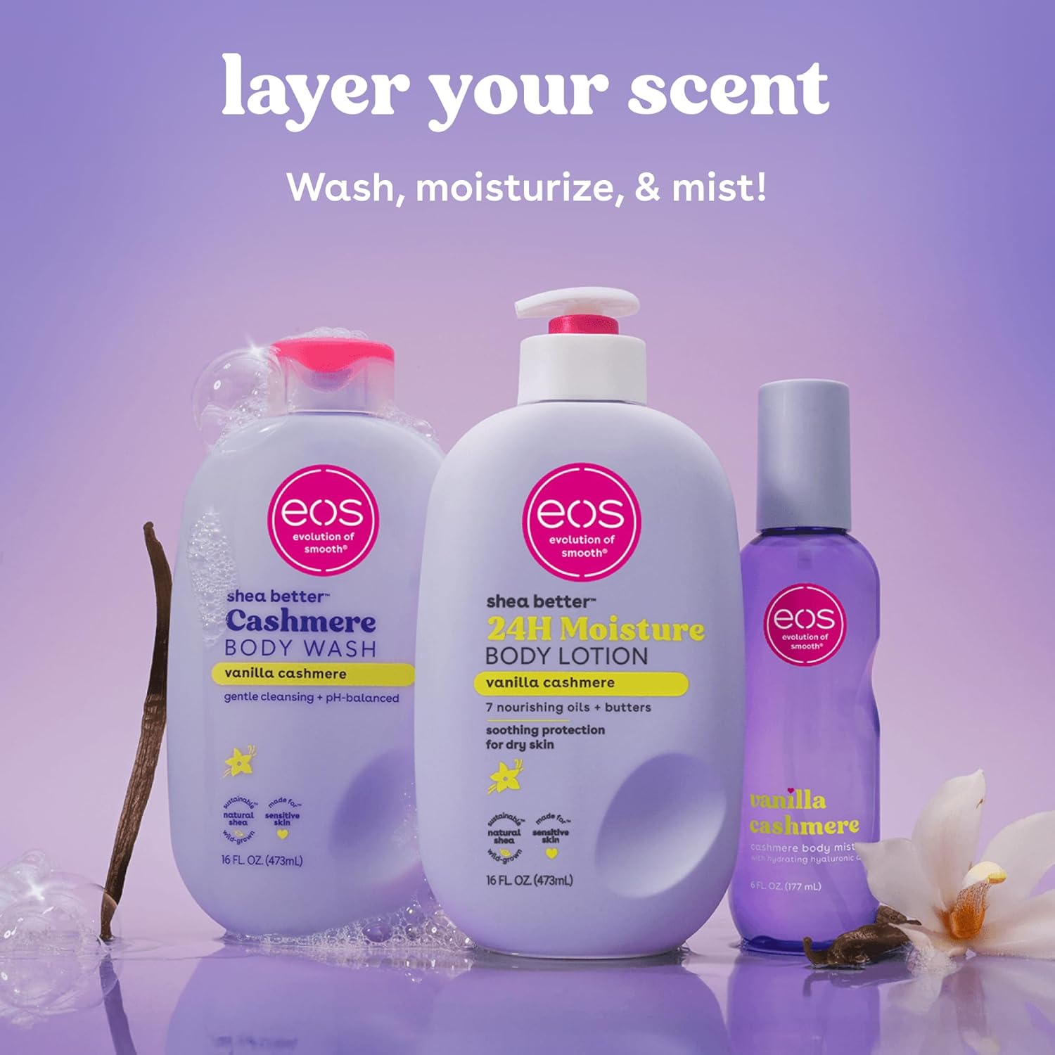 fragrance designed to be layered with perfume for an enhanced, lasting scent experience