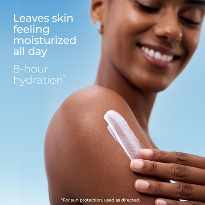 fragrance-free, alcohol-free, oil-free, dye-free, paraben-free, oxybenzone-free, and octinoxate-free formulation